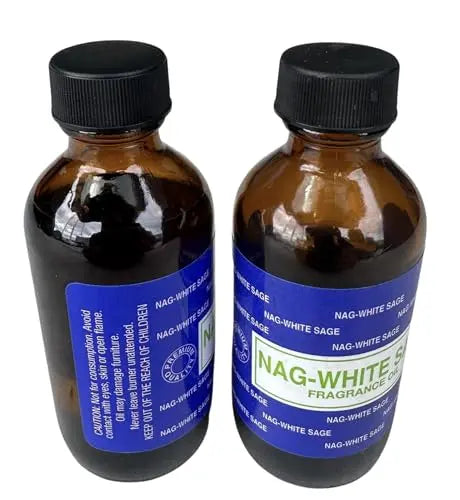 Premium Fragrance Oil 2 Bottles Nag-Musk or Nag-White Sage, 2 Ounces Each in a Glass Bottle Generic Au supplements