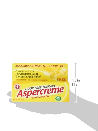 Aspercreme Maximum Strength Pain Relief Cream with Aloe 3 oz. (Pack of 4) for Arthritis Joint & Muscle Pain Aspercreme Au supplements