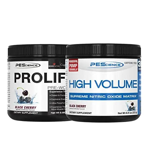 PEScience High Volume + Prolific Pre-Workout Stack, Powerful Nitric Oxide & Energy PEScience Au supplements