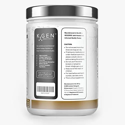 K-GEN Bovine Collagen Powder with Premium Quality Ingredients – Pure Hydrolysed Grass-Fed Bovine Collagen K GEN ketogenic enhancement Au supplements