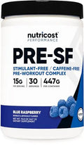 Nutricost Stim-Free Pre-Workout, 30 Servings (Blue Raspberry) - Caffeine Free, Stimulant Nutricost Au supplements