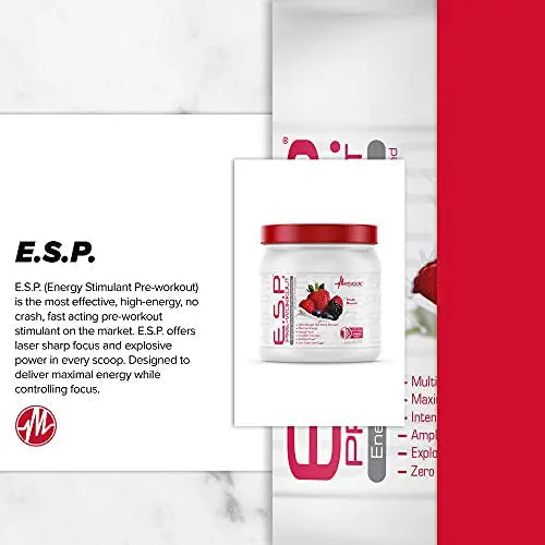 Metabolic Nutrition | ESP - Stimulating Pre Workout, Pre Intra Workout Supplement | Energy Metabolic Nutrition Au supplements