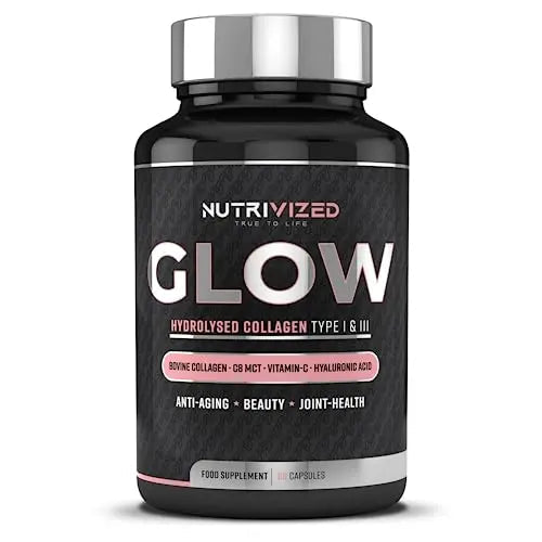 Nutrivized Glow Hydrolysed Type 1&3 Collagen with Premium Pure C8 MCT Oil - Vitamin C & Hyaluronic Acid Nutrivized Au supplements