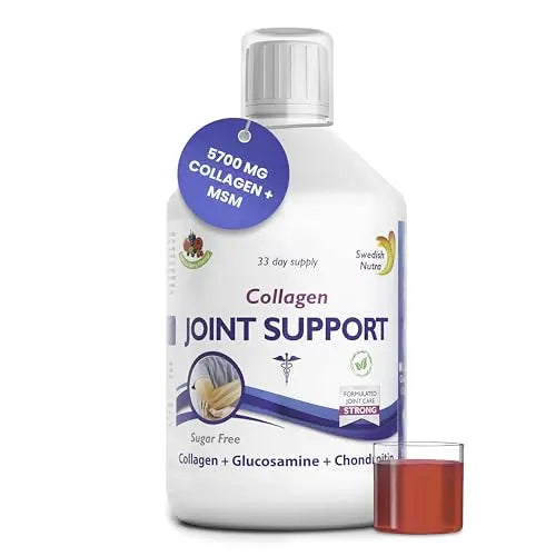 Swedish Nutra Joint Support Collagen - Pack of 500ml, 33 Day Supply | Berry Flavour | with Vitmain C & Glucosamine Swedish Nutra Au supplements