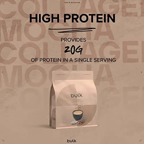 Bulk Collagen Coffee, High Protein, Black, 500 g Bulk Au supplements