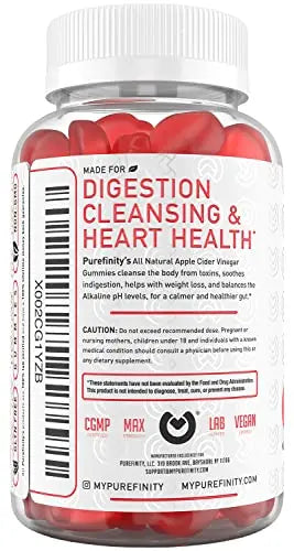 PUREFINITY Apple Cider Vinegar Gummies – Raw, Natural, Unfiltered ACV from The Mother PUREFINITY Au supplements