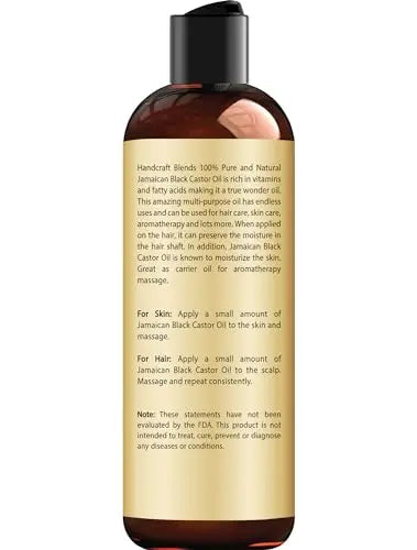 Handcraft Blends Jamaican Black Castor Oil for Hair Growth, Eyelashes and Eyebrows - 100% Pure Handcraft Blends Au supplements
