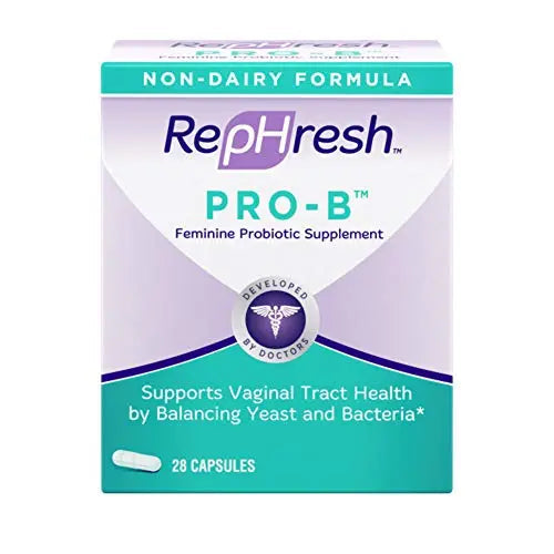 NEW RepHresh Pro-B Feminine Probiotic Supplement Non- Dairy Formula/Vegetarian Capsule, 28ct Rephresh Au supplements