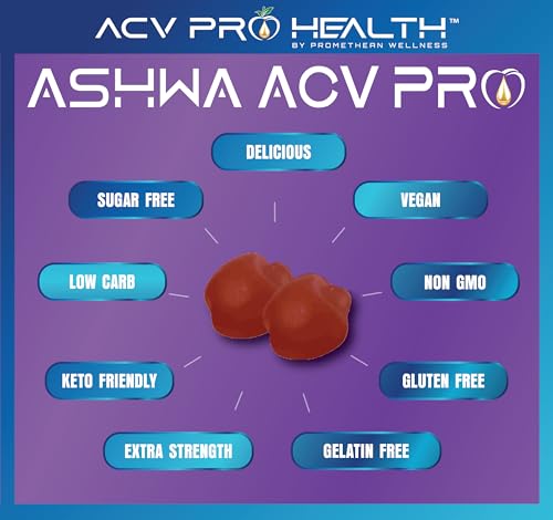Ashwa ACV Pro Health - Sugar Free Apple Cider Vinegar Gummies, Ashwagandha Gummies Promethean Wellness Au supplements