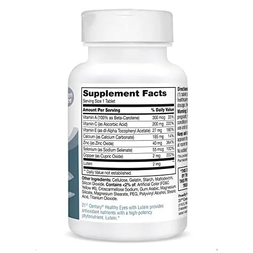 21st Century Healthy Eyes with Lutein Tablets, 60 Count, White (27452) 21st Century Au supplements
