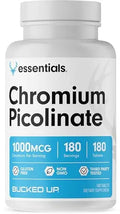 Bucked Up Chromium Picolinate 1000mcg Per Serving, Bucked Up Essentials (180 Servings Bucked Up Au supplements