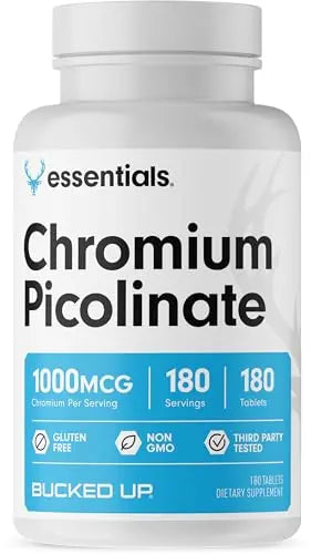 Bucked Up Chromium Picolinate 1000mcg Per Serving, Bucked Up Essentials (180 Servings Bucked Up Au supplements