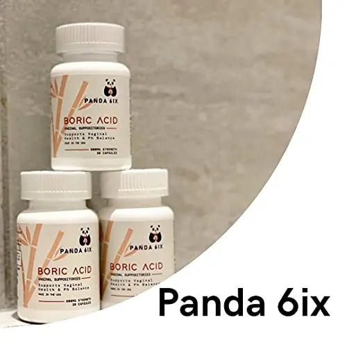 Panda 6ix Boric Acid Vaginal Suppositories 30 Capsules, 600mg Made in The USA- Feminine Health Support Panda 6ix Au supplements