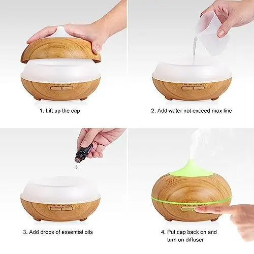 Essential Oil Diffuser, Aromatherapy humidifier, ultrasonic Cold Mist humidifier, 4 Timing Settings TinasChoice Au supplements
