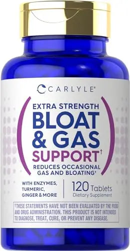 Carlyle Bloat & Gas Support for Men & Women | 120 Tablets | Extra Strength Pills | Supplement Carlyle Au supplements
