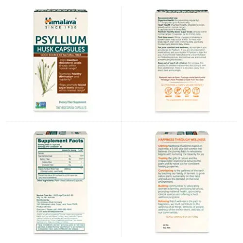 Himalaya Psyllium Husk Capsules, Natural Daily Fiber Supplement, Regularity, Constipation Himalaya Au supplements