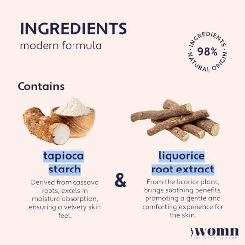 womn Intimate Comfort DRY & FRESH LIQUID POWDER – talc-free liquid body powder against moisture womn Au supplements