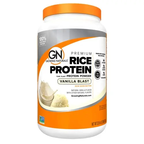 Growing Naturals | Vanilla Rice Powder 15g Plant Protein | 2.8G BCAA, Low-Carb Growing Naturals Au supplements