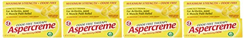 Aspercreme Maximum Strength Pain Relief Cream with Aloe 3 oz. (Pack of 4) for Arthritis Joint & Muscle Pain Aspercreme Au supplements