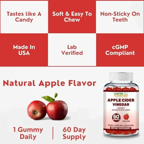 SHIFAA NUTRITION Halal Apple Cider Vinegar Gummies. Cleanse & Detox ACV Gummies SHIFAA NUTRITION Au supplements