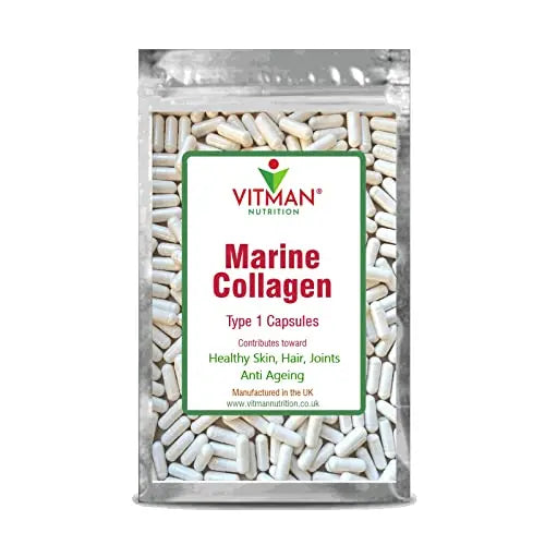Marine Collagen Capsules - 600mg High Strength Hair, Skin and Joint Supplement VitMan Nutrition Au supplements