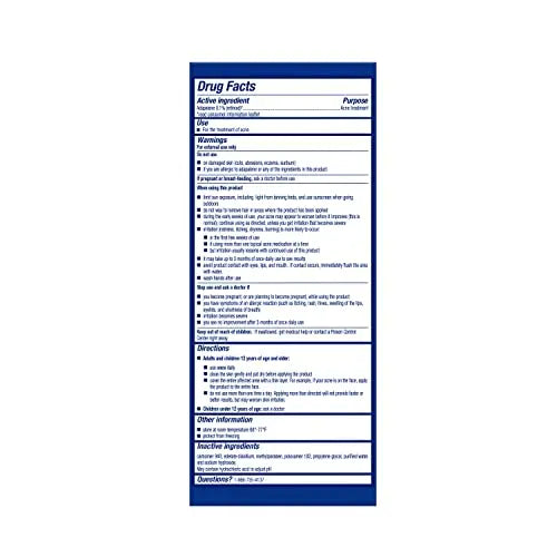 Differin Acne Treatment Gel, 30 Day Supply, Retinoid Treatment for Face Differin Au supplements