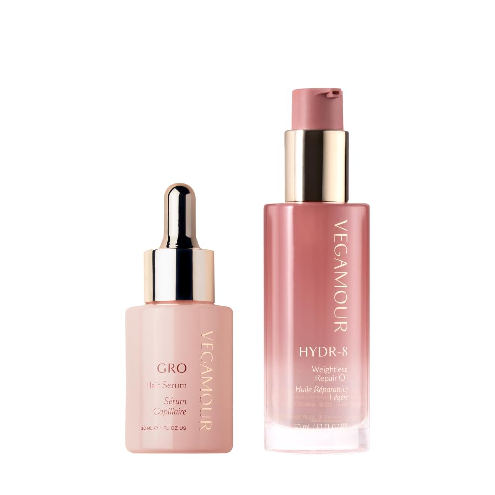 Vegamour GRO and Shine Kit Includes GRO Hair Serum & HYDR-8 Weightless Repair Oil for Fine or Thinning Hair VEGAMOUR Au supplements