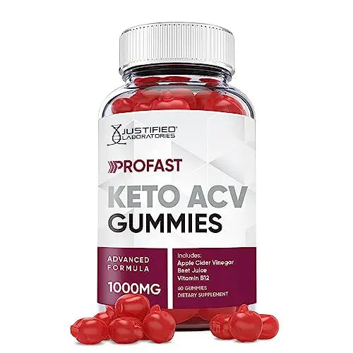 Justified Laboratories ProFast Keto ACV Gummies 1000MG Pro Fast Vegan Non GMO Justified Laboratories Au supplements