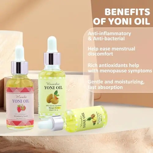 3 Packs Yoni Oil for Women, 100% Natural Feminine Oil Intimate Deodorant for Women, Eliminates Odor Wovarkie Au supplements