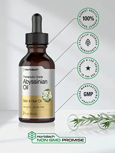 Abyssinian Oil 4 fl oz | Hair and Skin Oil | 2 Pack of 2oz | Paraben, SLS and Fragrance Free Horbäach Au supplements