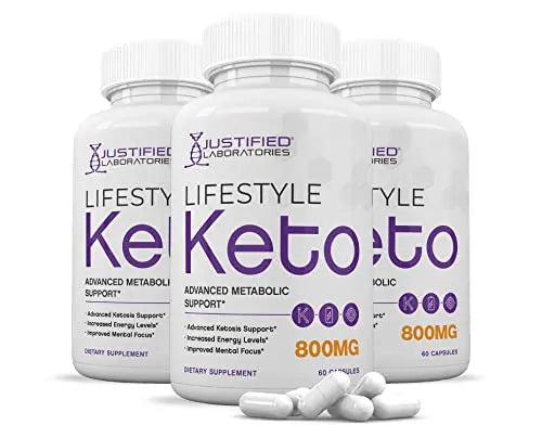 (3 Pack) Lifestyle Keto Pills 800MG Includes Patented goBHB Exogenous Ketones Advanced Justified Laboratories Au supplements