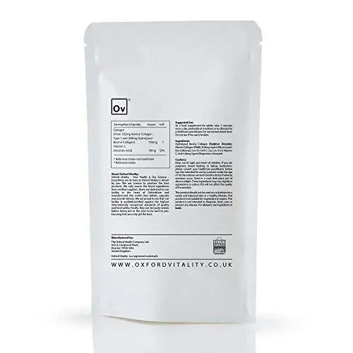 Collagen and Vitamin C Capsules | High Strength and Quality | Oxford Vitality (365) Ov OXFORD VITALITY Au supplements