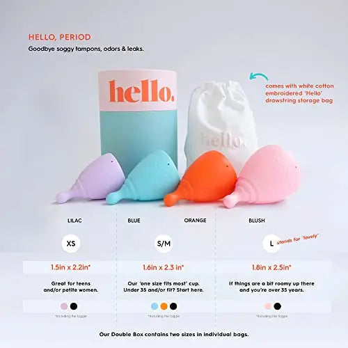 The Hello Cup Extra Small Menstrual Cup, BPA Free, Reusable, Hypoallergenic, Recyclable THE HELLO CUP Au supplements