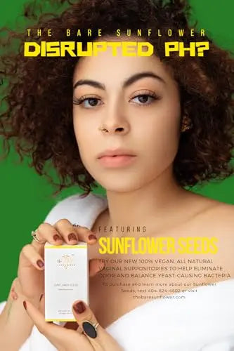 Sunflower Seeds - Vegan Vaginal Suppositories The Bare Sunflower Au supplements