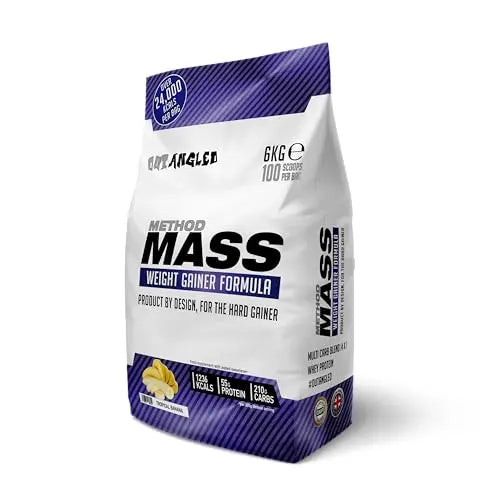Out Angled Method Mass Gainer Powder, Tropical Banana, 6kg, 100 Scoops OUT ANGLED Au supplements
