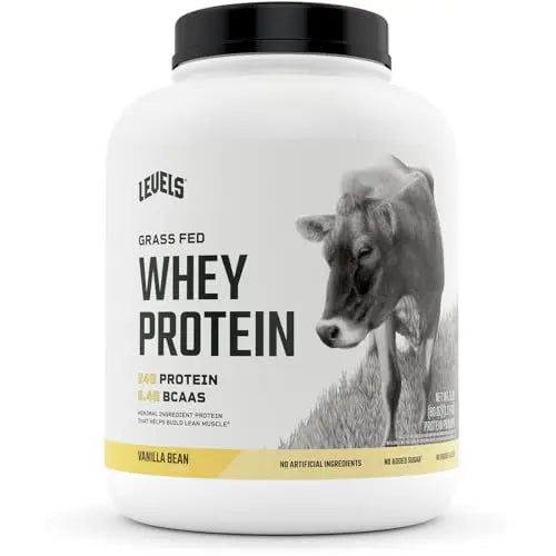 Levels Grass Fed 100% Whey Protein, No Hormones, Vanilla Bean, 5LB Levels Nutrition Au supplements