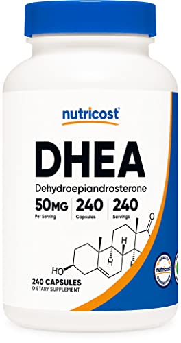 Nutricost DHEA 50mg, 240 Capsules - Gluten Free, Soy Free, Non-GMO, Supplement Nutricost Au supplements