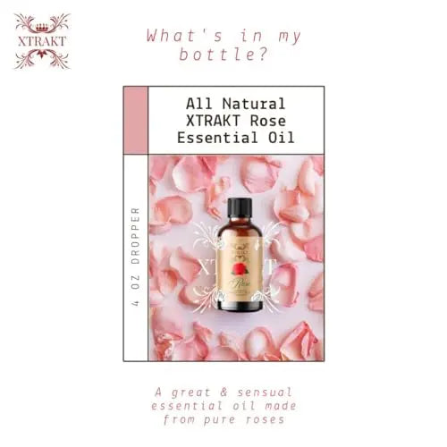 XTRAKT Pure Rose Essential Oil - Therapeutic Grade Aromatherapy Oil for Elegance and Emotional Balance XTRAKT Au supplements