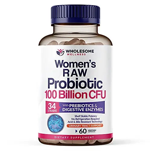 Dr. Formulated Raw Probiotics for Women 100 Billion CFUs with Prebiotics Wholesome Wellness Au supplements