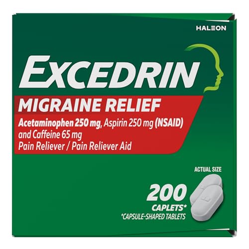 Excedrin Migraine Relief Caplets to Alleviate Migraine Symptoms - 200 Count Excedrin Au supplements