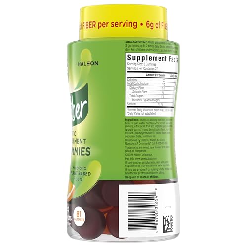 Benefiber Prebiotic GLP-1 Friendly Fiber Supplement Gummies for Digestive Health, Assorted Fruit Flavor - 81 Count