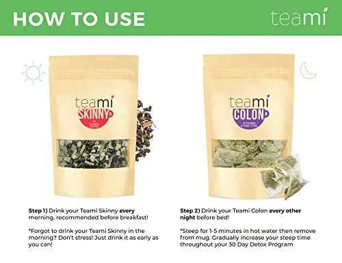 Teami® 30-Day Detox Tea Pack: All-Natural Teatox Kit with Teami Skinny & Teami Colon Teami Au supplements