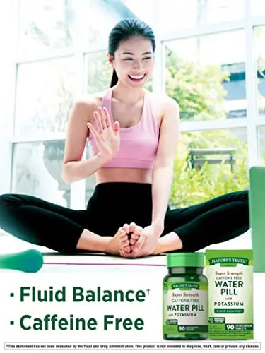 Nature's Truth Super Strength Water Pill with Potassium | 90 Count | Caffeine Free | Vegetarian Nature's Truth Au supplements