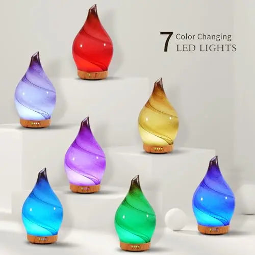 Porseme 100ml Glass Essential Oil Diffuser Aromatherapy Ultrasonic Cool Mist Humidifier 4 Running Hours Porseme Au supplements