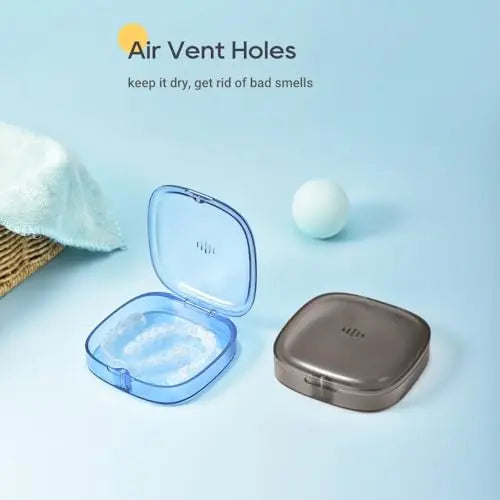 Slim Transparent Aligner Case with Magnetic Closure, Small Compact Retainer Holder Fits Maobuli Au supplements