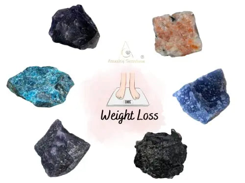 Weight Loss Crystals and Stone Sets Manifestation, Set of 6 Black Tourmaline, Amethyst Amazing Gemstone Au supplements