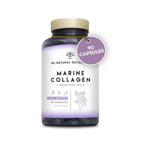 Marine Collagen with Hyaluronic Acid for Skin Care, Hair Care, Joints. Magnesium, Vitamin C. Hydrolysed Collagen Supplements N2 Natural Nutrition Au supplements