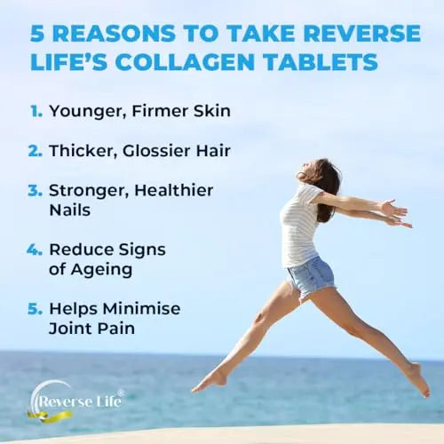 Reverse Life Powerful Marine Collagen Tablets 1800mg with Vitamin C & Vitamin D3 + Magnesium Reverse Life Au supplements