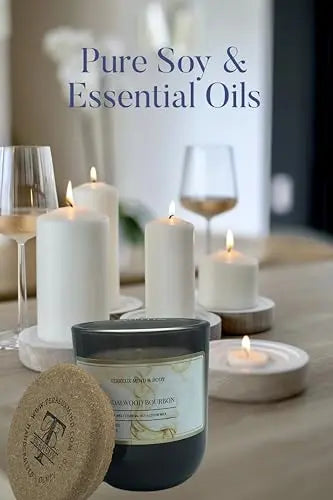 Sandalwood Bourbon Non-Toxic Candles | Natural Candles for Men |Aromatherapy Candle Relaxing Terreux Mind & Body Au supplements