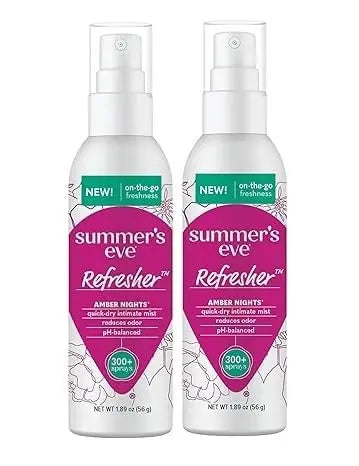 Summer's Eve Refresher Mist, Feminine Spray Reduces Odor, Amber Nights, Body Spray for Women Summer's Eve Au supplements